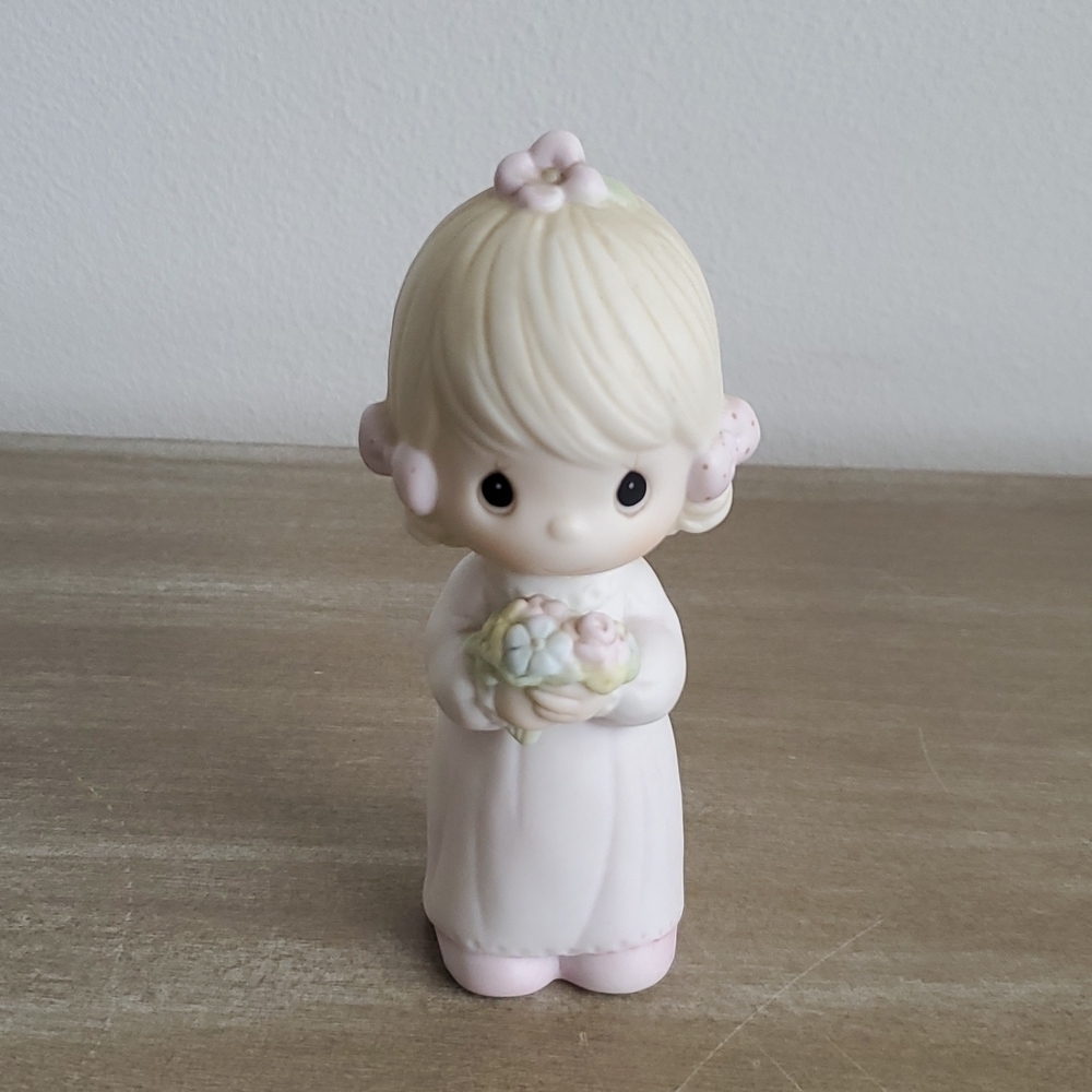 Precious Moments Vintage Rare 1983 Brides Maid Retired Wedding Gift Cera…